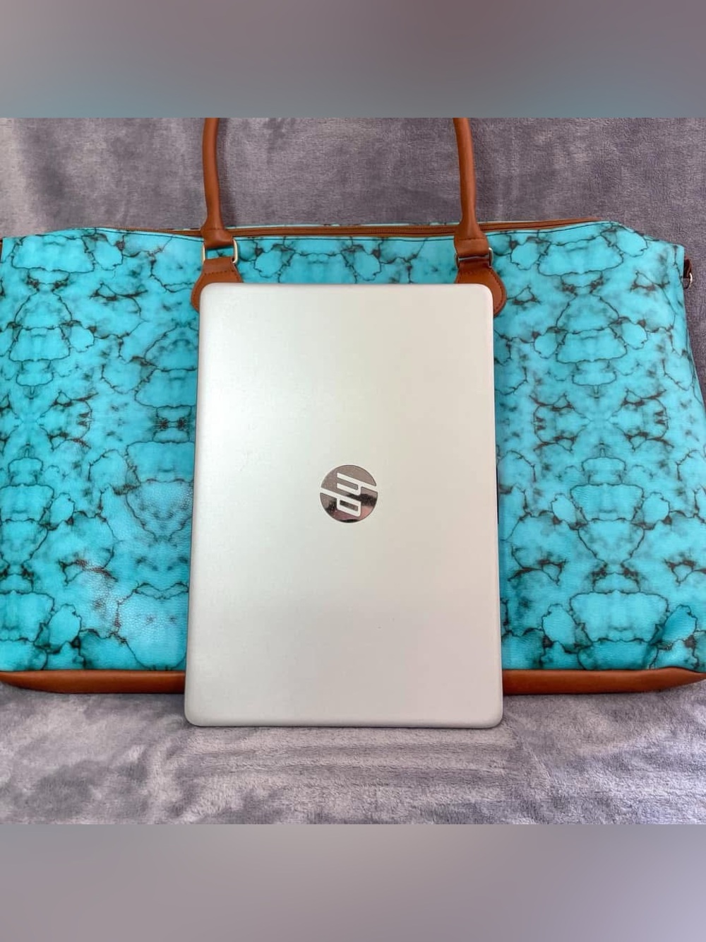 ⭐️NWT⭐️ Weekender - Turquoise Marble Pattern Bag - Southwestern - Picture 6 of 12